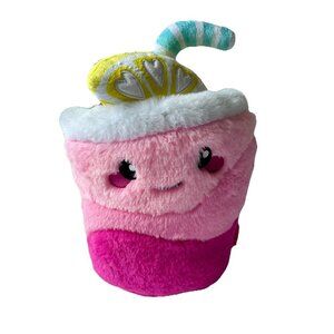 iscream Foodie Fun Plush Kawaii Cutie 3D Strawberry Lemonade Play Set 12" X 8”